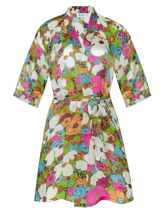 Wray Other - WRAY Floral Silk Belted Robe - Multi
